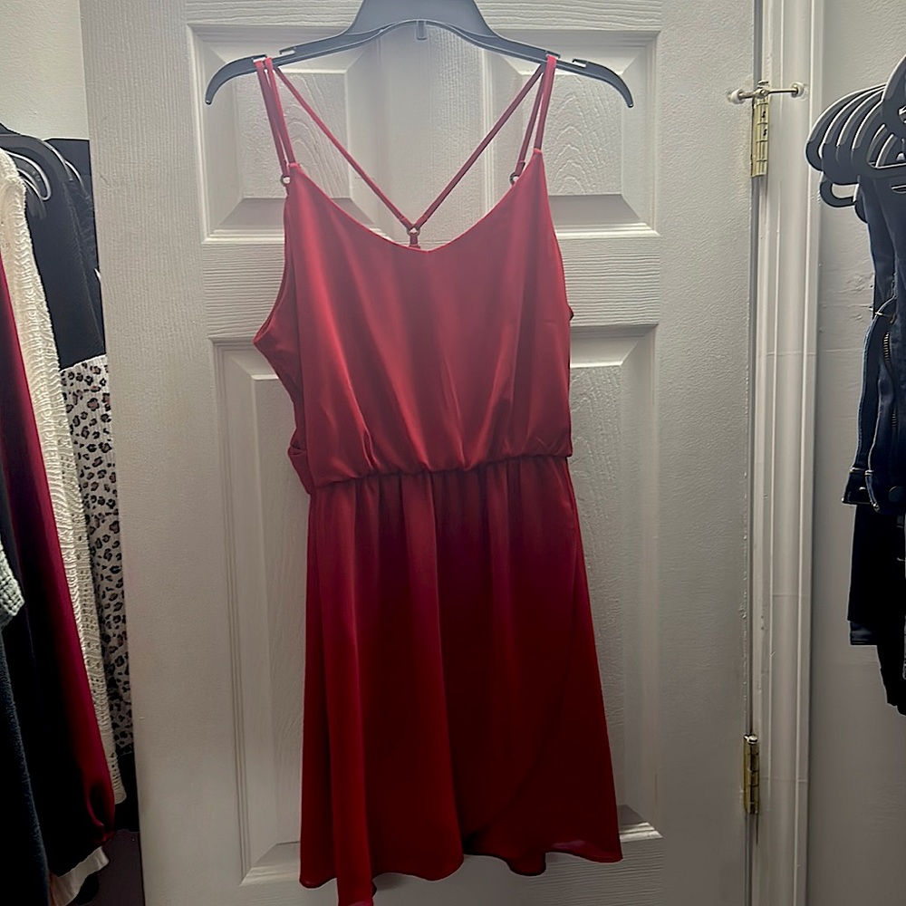 Red cocktail dress